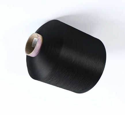 100% FDY Đèn kim cương 150D Đen polyester kết cấu màu đen