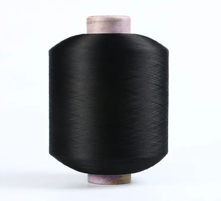 100% FDY Đèn kim cương 150D Đen polyester kết cấu màu đen