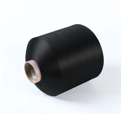 100% FDY Đèn kim cương 150D Đen polyester kết cấu màu đen