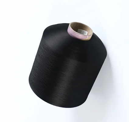100% FDY Đèn kim cương 150D Đen polyester kết cấu màu đen