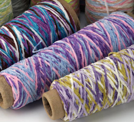 Chất chống nấm 12nm Glitter Chenille Yarn nhuộm và màu trắng thô