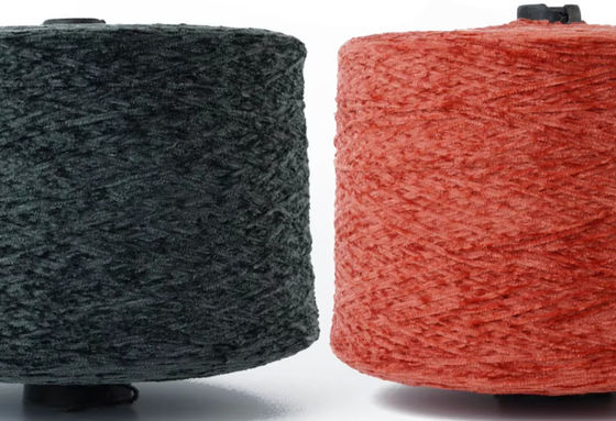 6NM 2mm Chenille Fancy Yarn Xanh môi trường tốt Terylene Cotton Chenille Thread Cho ghế sofa