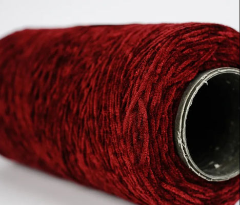 Phong cách phổ biến sợi chenille màu đỏ chunky trong hàng loạt sợi màu sắc cho dệt