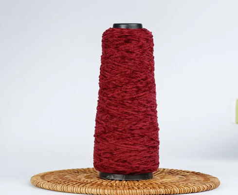 Phong cách phổ biến sợi chenille màu đỏ chunky trong hàng loạt sợi màu sắc cho dệt