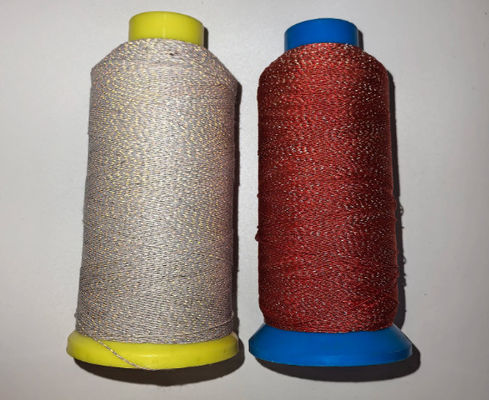 350D Grey thêu sợi phản xạ cho đan quần áo an toàn may sợi phản xạ