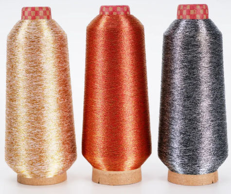 Dệt kim loại tinh khiết của Nhật Bản thêu Lurex Yarn Polyester Gold Yarn