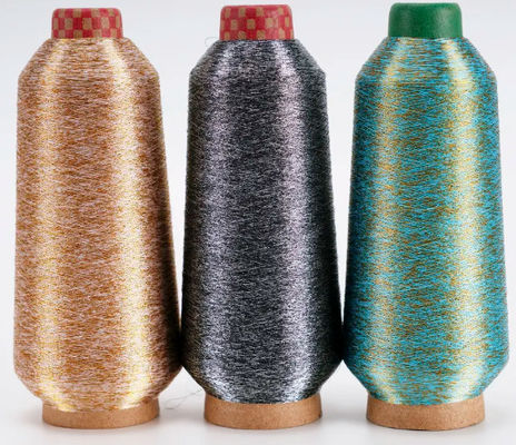 Dệt kim loại tinh khiết của Nhật Bản thêu Lurex Yarn Polyester Gold Yarn