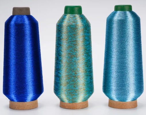 Dệt kim loại tinh khiết của Nhật Bản thêu Lurex Yarn Polyester Gold Yarn